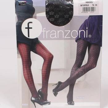 Image 1 of Фигурален чорапогащник с цветя в черно Pervinca - 70 den