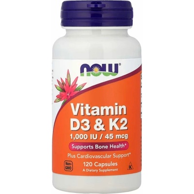 Now Foods Vitamín D3 & K2 120 kapsúl