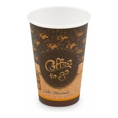 Papierový pohár Coffee to Go 330 ml, , papier polyetylén WMX 76633 PAK
