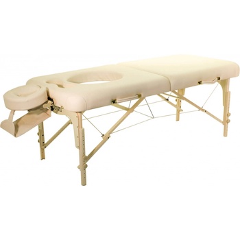 Clap Tzu Německo Clap Tzu Femina Set dřevěné masážní lehátko pro těhotné krémové 186 x 76 cm