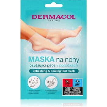 Dermacol Foot Mask Refreshing & Cooling регенерираща маска за ходила под формата на чорапи с освежаващ ефект 1 чифт