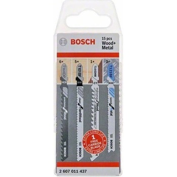 Bosch 15-dielna súprava pílových listov T 144 DP/T 101 BF/T 144 DHM/T 121 BF 2607011437