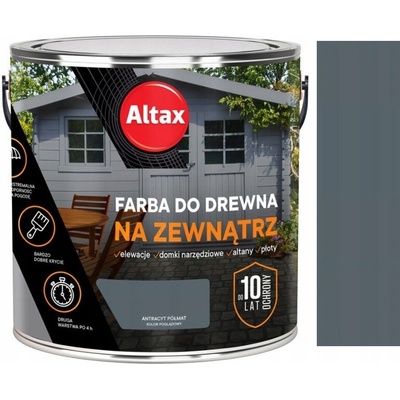Altax barva na dřevo venkovní 2,5L antracit polomatná