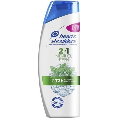 Head & Shoulders Mentol Fresh Anti-Dandruff shampoo Šampón proti lupinám 2 v 1 360 ml