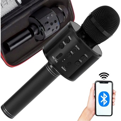 EmonaMall Безжичен микрофон EmonaMall, Bluetooth, FM радио - Код T1046 (T1046-5907451370834)