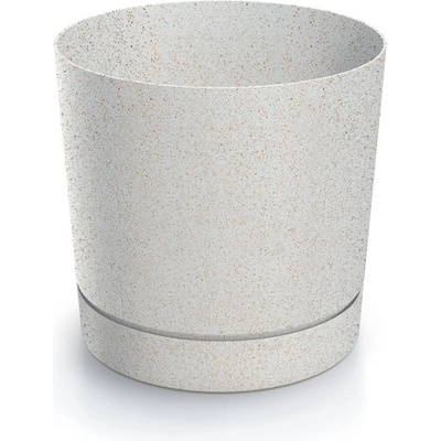 Prosperplast Květináč TUBO P ECO WOOD bílý 39cm