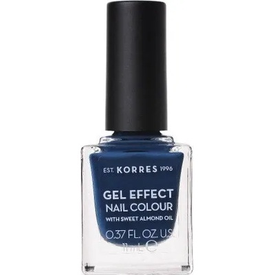 KORRES Лак с гел ефект с бадемово масло, Korres Gel Effect Nail Colour No84 Indigo Blue 11ml