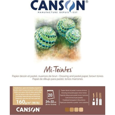 Canson Mi-Teintes lep. blok 20i 24x32cm 160g -brown tones