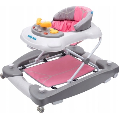Baby Mix Chodúľka ružový so zvukom a nastaviteľnou výškou