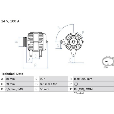 BOSCH 0 986 083 310 generátor (0986083310)