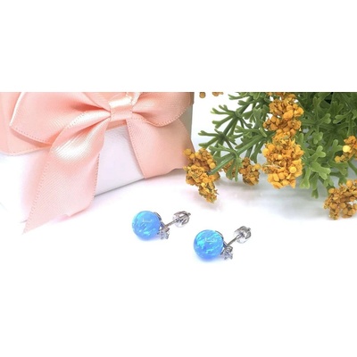 Jan Kos jewellery stříbrné náušnice opál 32104100