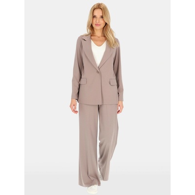 PERSO Woman's Loose women's jacket made of natural fabric krémová