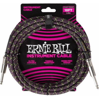 Ernie Ball Braided Instrument Cable Straight/Straight 5, 5 m Директен - Директен Инструментален кабел (P06431)