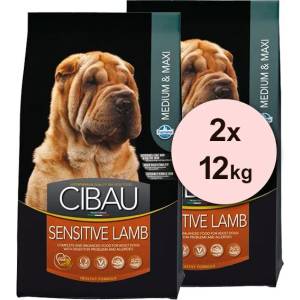 FARMINA MO SP CIBAU кучешка SENSITIVE Агнец MEDIUM & MAXI 2 x 12 кг