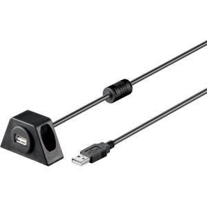PremiumCord usb 2.0 a - a кабел, m/f, за настолен компютър, 2 м, черен ku2dock2 (ku2dock2)