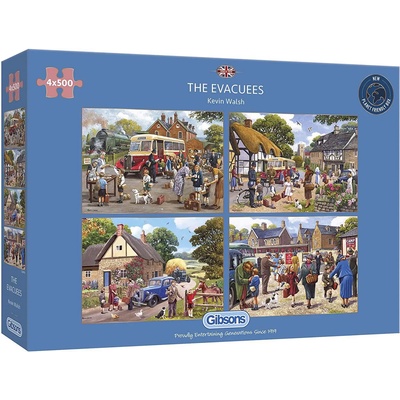 Gibsons - Puzzle 4x500 The Evacuees - 500 piese