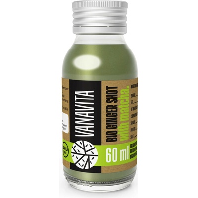 GymBeam VanaVita Ginger Shot with Matcha BIO 60 ml