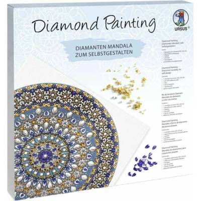 URSUS Diamond Art Painting umělecká sada - Mandala modrá