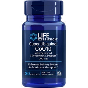 Life Extension Енергия, Сърдечна функция - Коензим Q10 (убиквнол), 200 mg x 30 софтгел капсули (01431 LE)