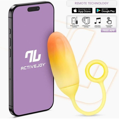 InToYou App Series Vibrating Egg with App Double Layer Silicone Orange-Yellow