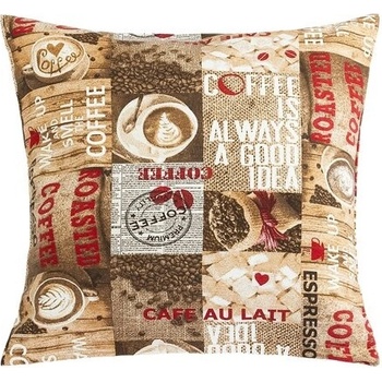 Bellatex EMA Káva hnedá červená 45 x 45 cm