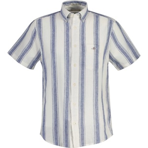 Gant Риза с къс ръкав Gant Men's Patterned Short Sleeve Shirt - Vintge Blue 442