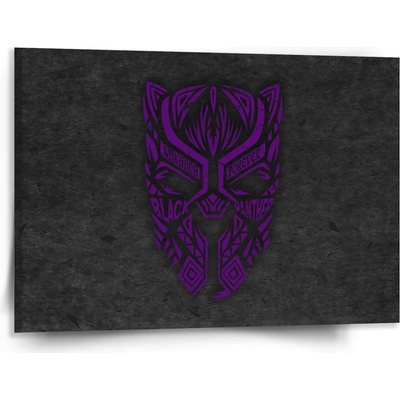 Sablio Obraz BLACK PANTHER wakanda forever Fialový - 150x110 cm