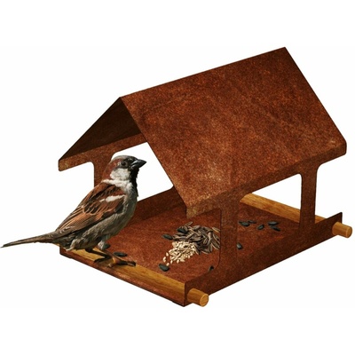ConGarden Nido vtáčie kŕmidlo 30 x 25 x 23 cm corten 1039