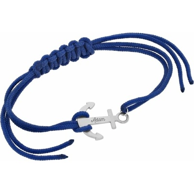 Eppi Pánský šňůrkový náramek s kotvou Burks BR45063