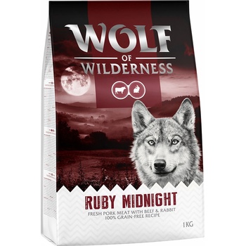 Wolf of Wilderness Ruby Midnight hovädzie a králičie 5 x 1 kg