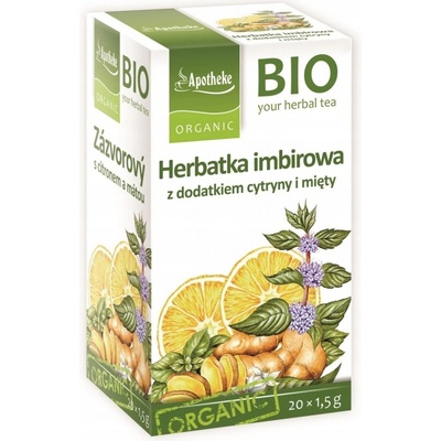 Apotheke BIO Zázvor citron máta 20 x 1,5 g