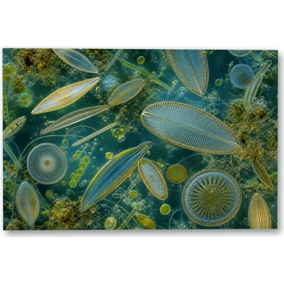 Plakát – Mikrosvět kruhových a protáhlých struktur 135 × 90 cm Bez rámu Ne Bez rámu