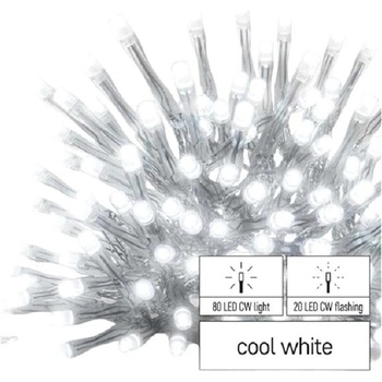 EMOS Standard LED spojovací řetěz blikající rampouchy 2,5 m venkovní studená bílá