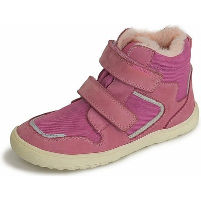 Protetika dívčí zimní barefoot boty DAXI PINK růžová