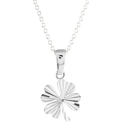 Gemmax Řetízek se čtyřlístkem pro štěstí z bílého zlata GUSWN-36461-39271