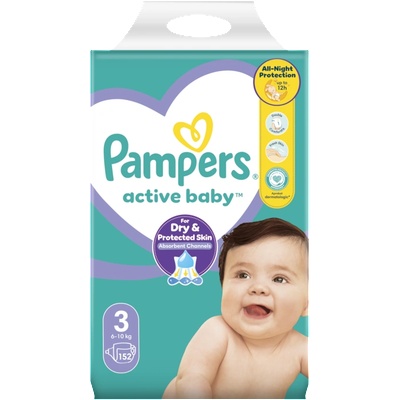Pampers Active Baby Mega Box пелени 3 - 152 броя