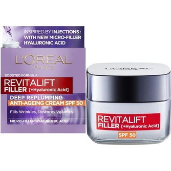 L'Oréal L'Oréal Revitalift Filler Дневен крем за лице, SPF50, 50 ml