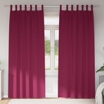 Pure Line Home Плътни завеси в цвят бордо с текстилни гайки (уши), 2 бр. , 140 x 245 см