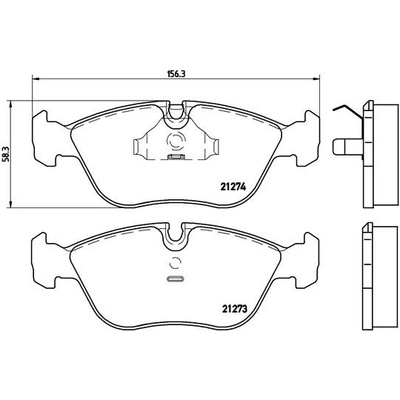 BREMBO Sada brzdových platničiek kotúčovej brzdy P86013