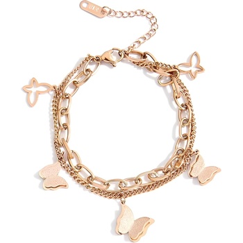 HARAHU Гривна Vintage Butterfly - Злато Розово KP26965 (26965)