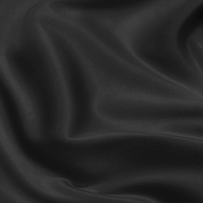 Party Saténový černý běhoun 36x900 cm