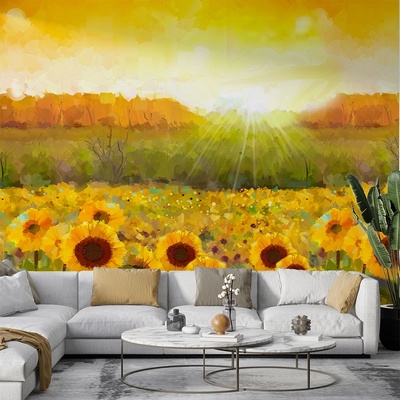Art Gift Decor Фототапет Пейзаж със слънчогледи