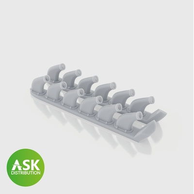 Eduard Art Scale P 51D Mustang exhausts 1 pair for 1:48