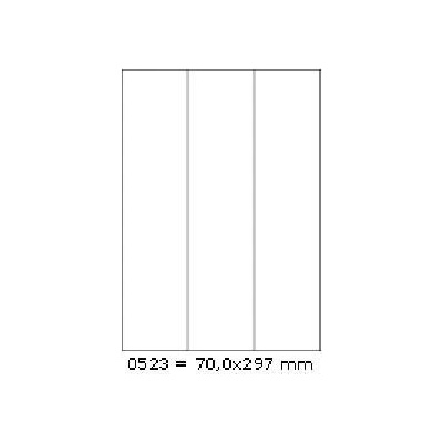 CDRmarket Самозалепващи етикети 70 x 297 mm, 3 етикети, A4, 100 листа (P6009)