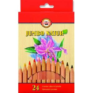 KOH-I-NOOR Jumbo Natur Coloured Pencils Ком лект цветни моливи 24 бр (2174N24001KZ)