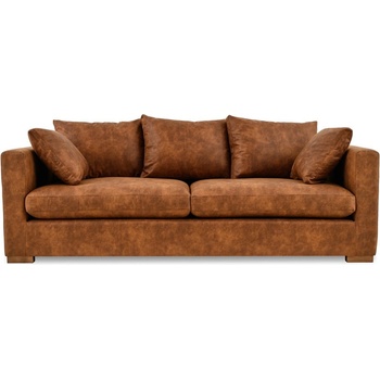 Scandic Кафяв диван от изкуствена кожа 225 cm Hamburg - Scandic (16987SN PREST24)