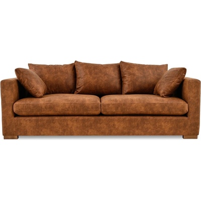 Scandic Кафяв диван от изкуствена кожа 225 cm Hamburg - Scandic (16987SN PREST24)