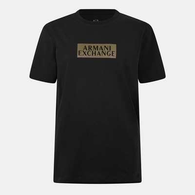 Armani Exchange Тениска Armani Exchange Men's Regular Fit T-Shirt - Blk/Gold MC237