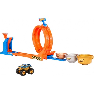 Hot Wheels monster trucks dráha se smyčkou a bigfootem JBX64