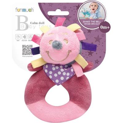 Armtoys ПЛЮШЕНА БЕБЕШКА ДРЪНКАЛКА РОЗОВ ТАРАЛЕЖ 15 СМ